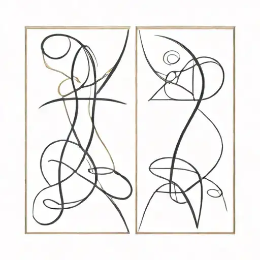 Gemini And Libra Symbols Intertwined