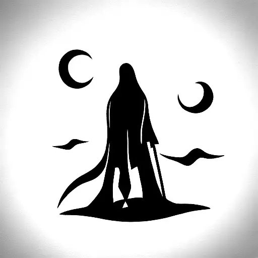 Grim Reaper With Universe Background
