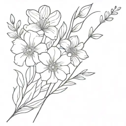 Dainty Flower Bouquet With Febuary March And June Flowers