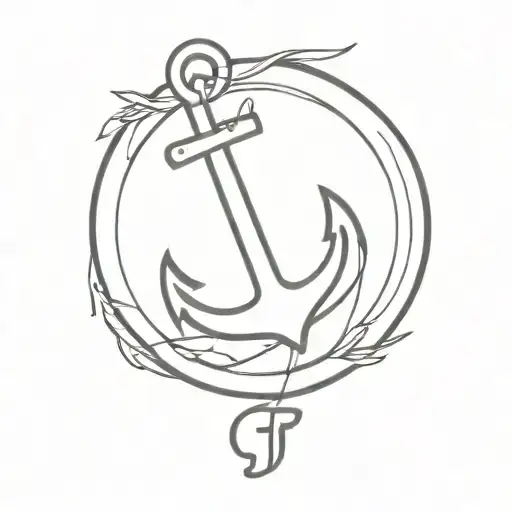 Anchor With Letter F