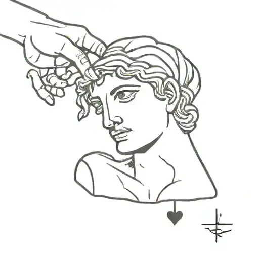 Greece Statue With Broken Heart Shape