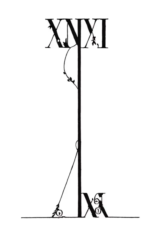 1988 And 1985 In Roman Numerals Intertwined With Vines