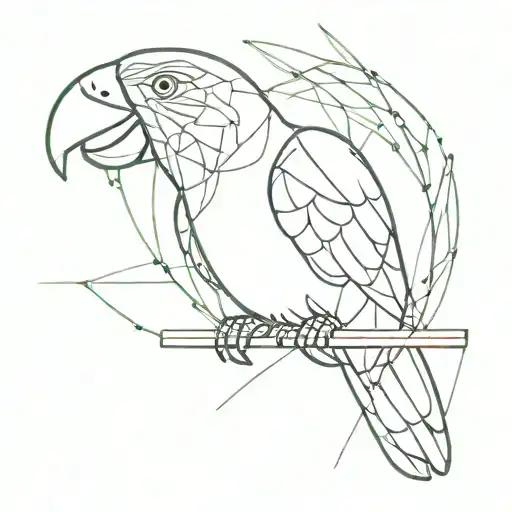 An Abstract Representation Of A Forex Trading Chart Intertwined With A Vibrant Parrot Design