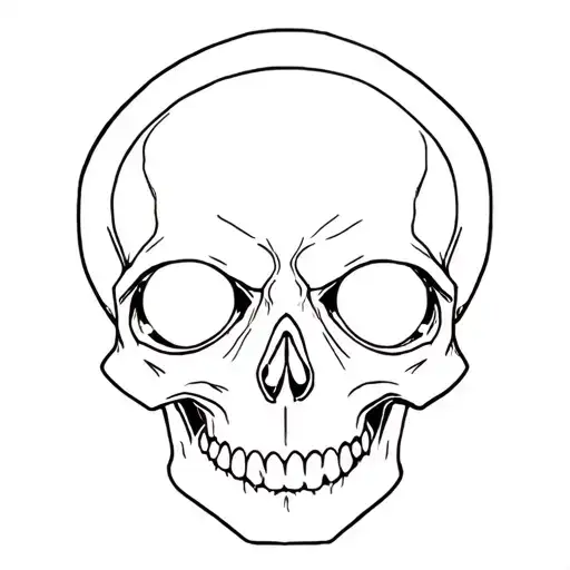 Skull With Glowing Magical Eyes