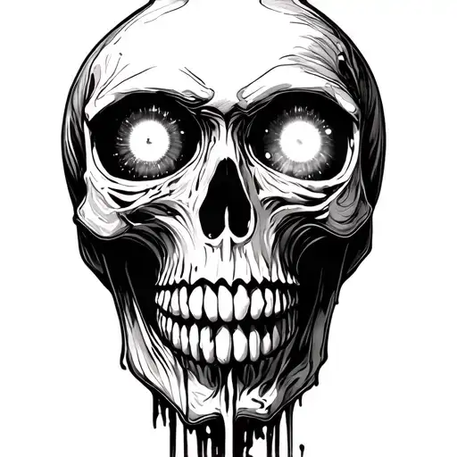 Skull With Glowing Magical Eyes