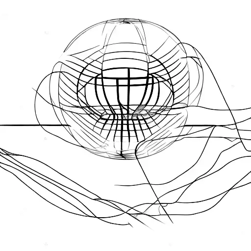 Electrocardiogram Line Drawing An Old Time Sewing Machine And Continuing With An 1930 Soccer Ball