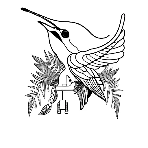 A Human Bust With A Hummingbird Drinking Fountain