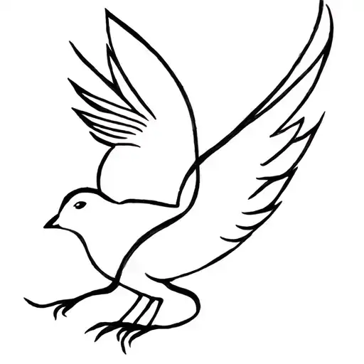 Peace Bird And Persian Calligraphy