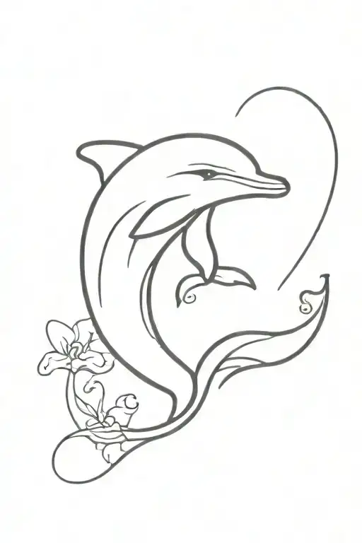 Dolphin With A Heart