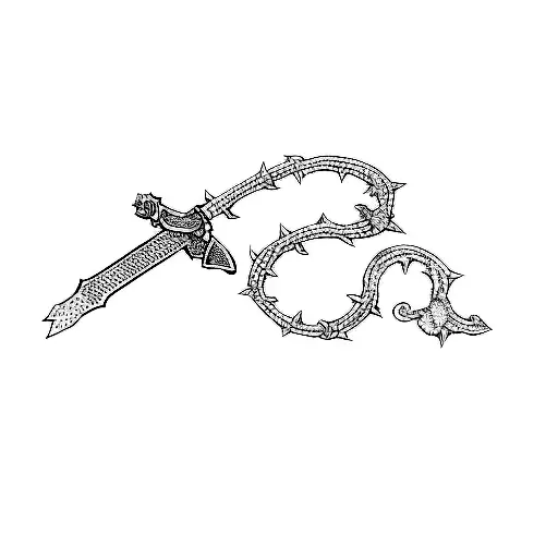 A Sword With Thorns On It