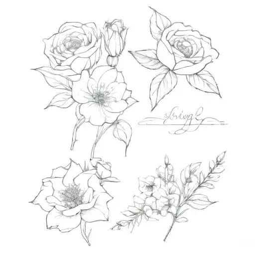 Feb July And August Birth Flower Bouquet