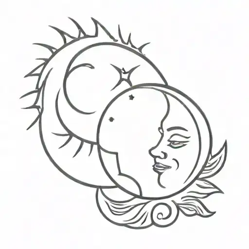 Sun And Moon Almost Kissing