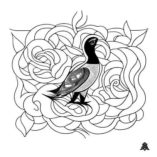 Fine Line Tattoo Of A Kakapoo