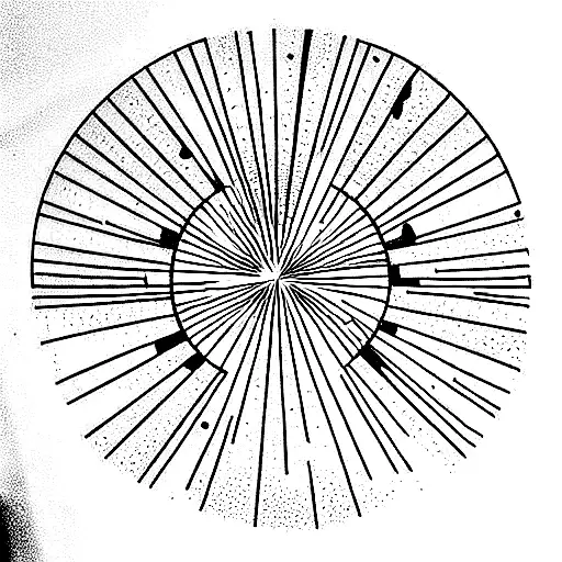 Stain Glass Window Sunset Semi Circle