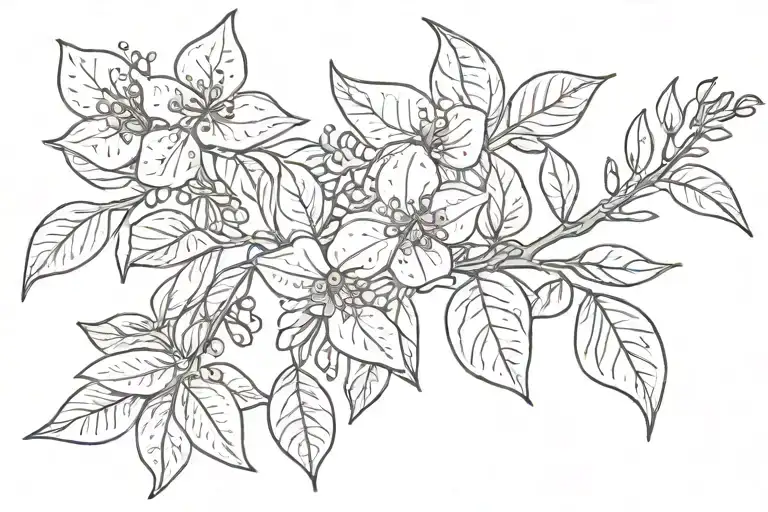 Lemons On Vine With Flowers