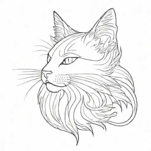 Long Haired Cat With Wings Flying