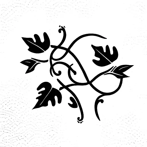 Vines Black Red White