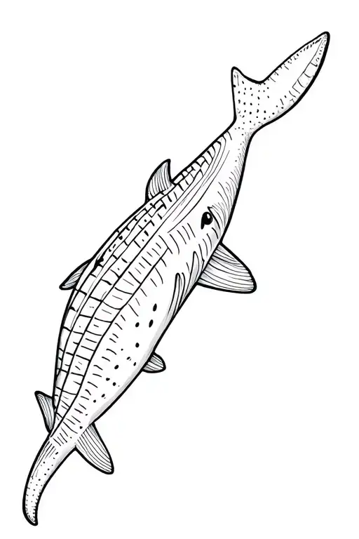 Ocean Animals With Whale Shark In The Middles