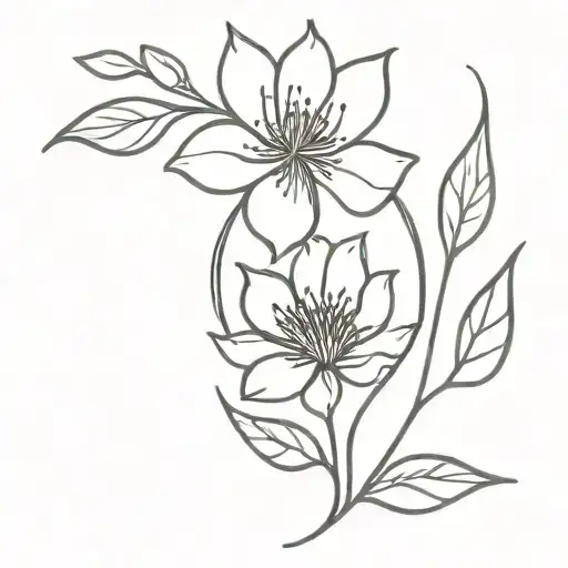 Moon Flower Intertwined