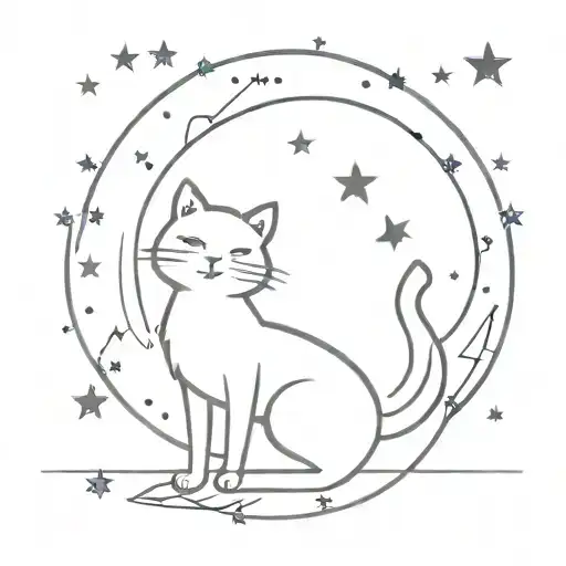 Moon Little Prince Man Woman Cat Wind Star