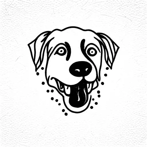 Crazy White Dog With Brown Sparks