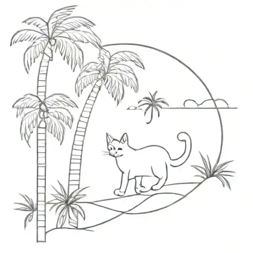 Palm Trees Cat