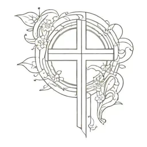 Catholic Cross With Sun