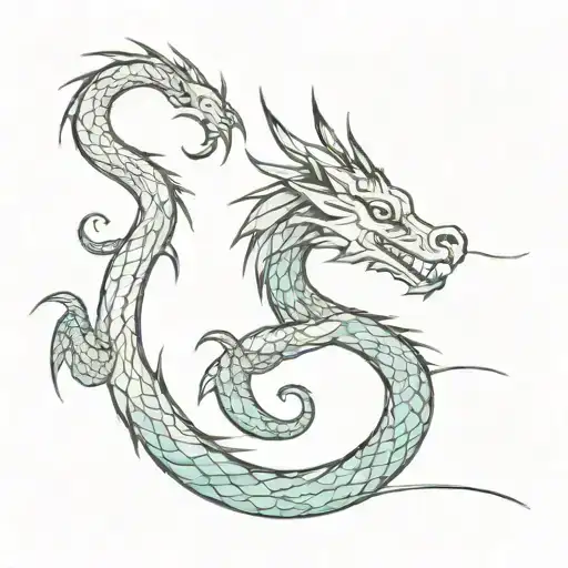 Dragon And Pattern With Highlights