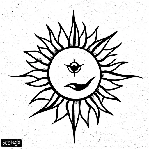 Sun With Feathers Around It