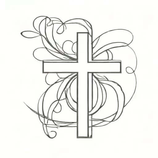Cross And The Word Take Care Symbol Intertwined