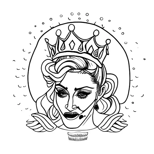 Madonna Wearing A Crown Of Objects