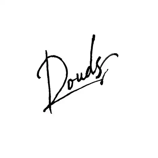 Word 'Douds' Written Within