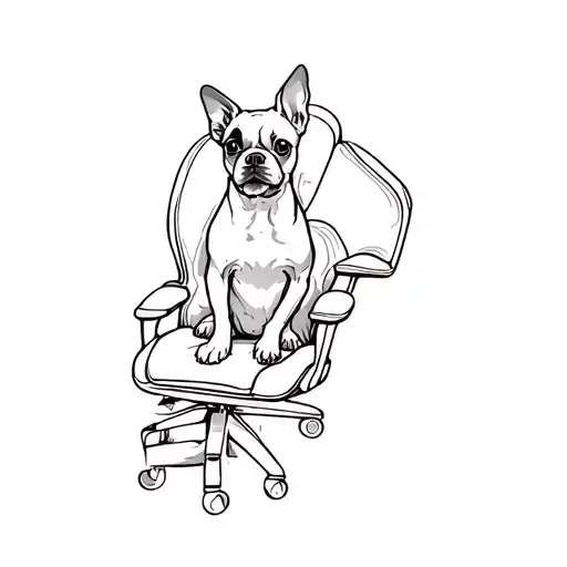 A Small Dog Sitting In A Gaming Chair