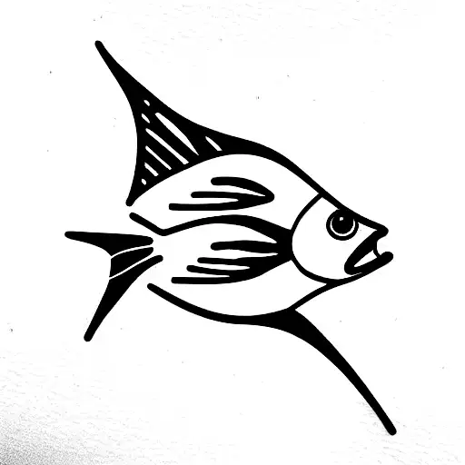 Fish And Star Using Letters Kk