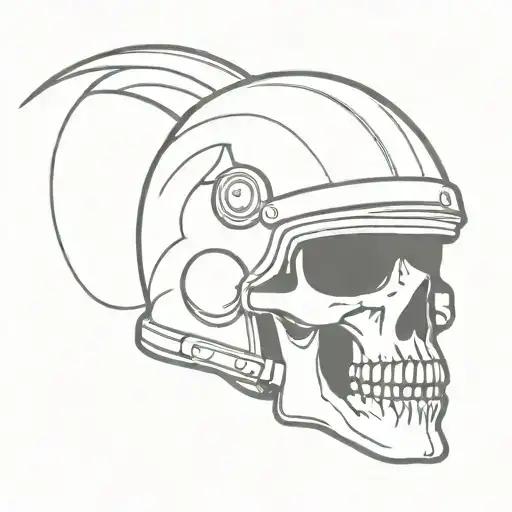 Skull In Helmet