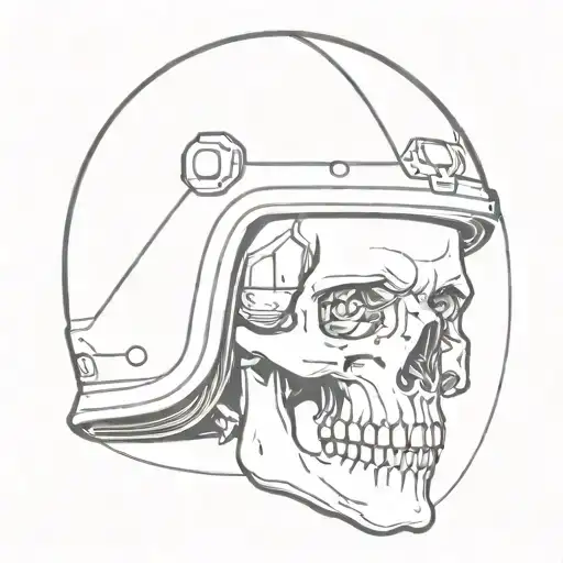 Skull In Helmet