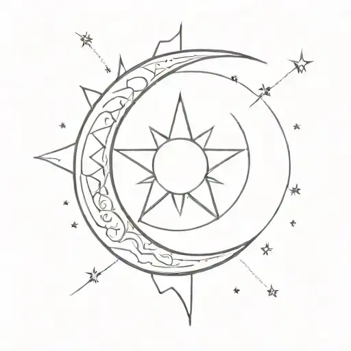 Sky Star Sun And Moon