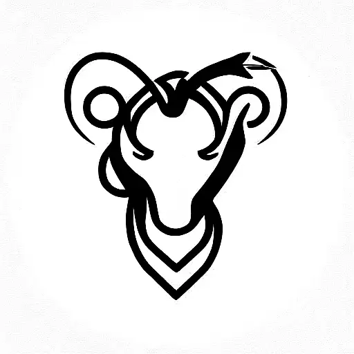 Aries Zodiac Sign Minimalistic