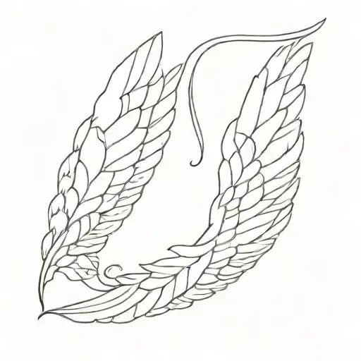 Some Angel Wings With A 10 In The Middle