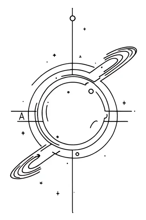 Astronaut And Saturn And Leo Zodiac Minimalist