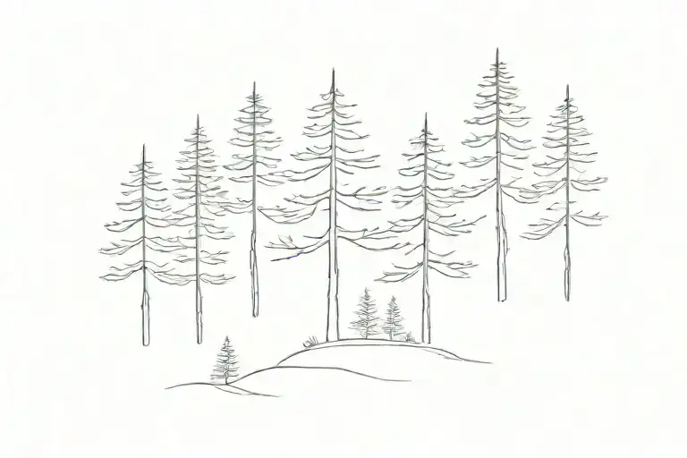 Simple Pine Trees No Background