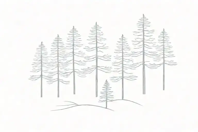 Simple Pine Trees No Background