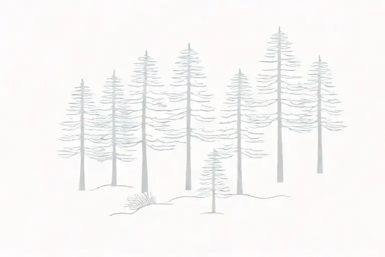Simple Pine Trees No Background