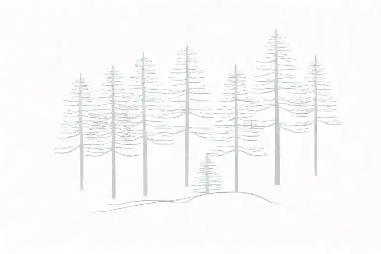 Simple Pine Trees No Background