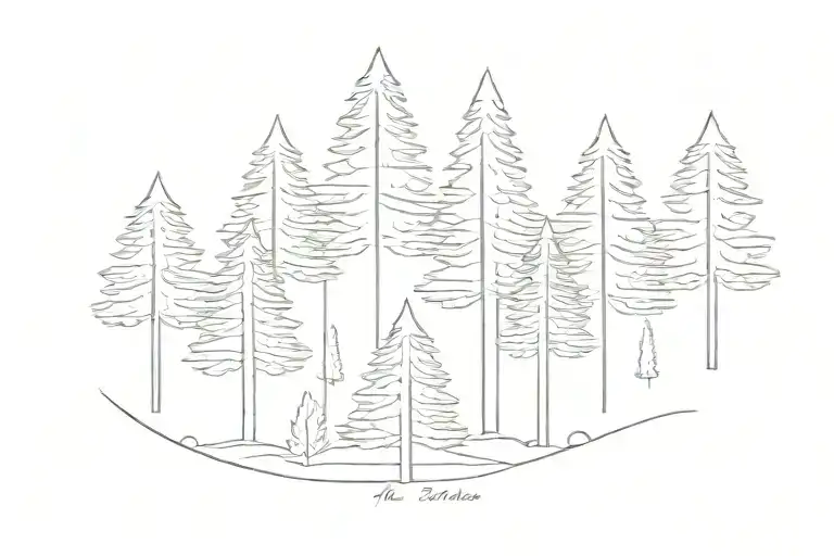 Simple Pine Trees No Background