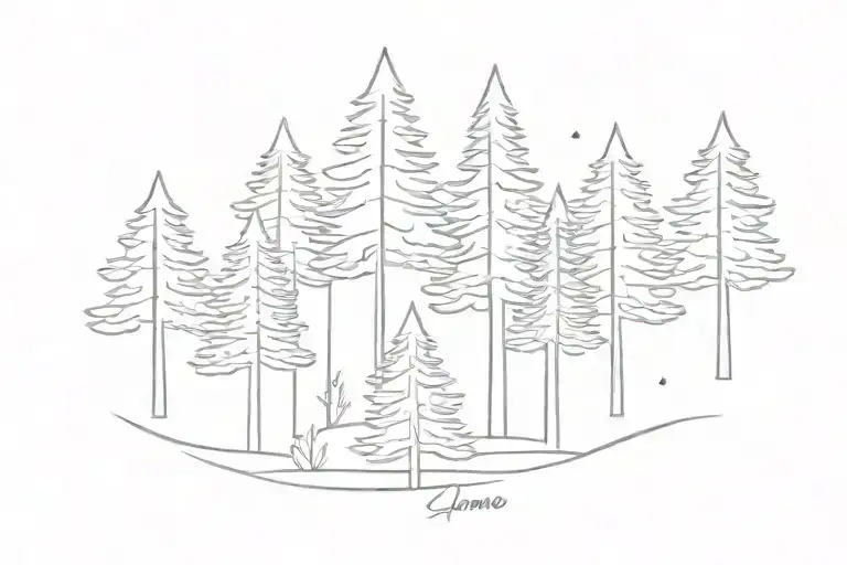 Simple Pine Trees No Background