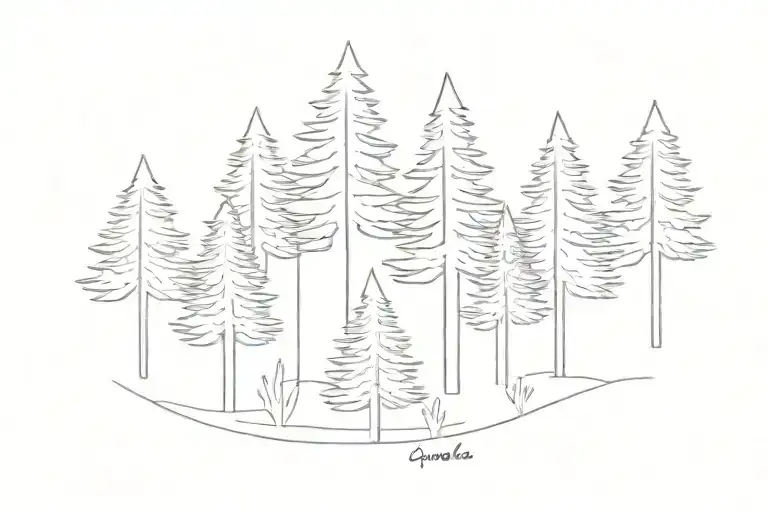 Simple Pine Trees No Background