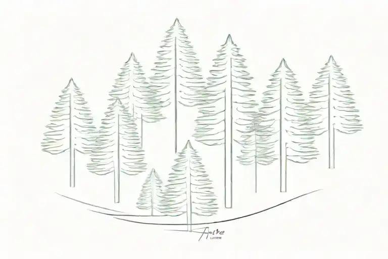 Simple Pine Trees No Background