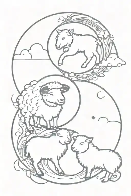 Sheep And Wolf Yin Yang