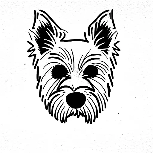 Dog Westie Lineart